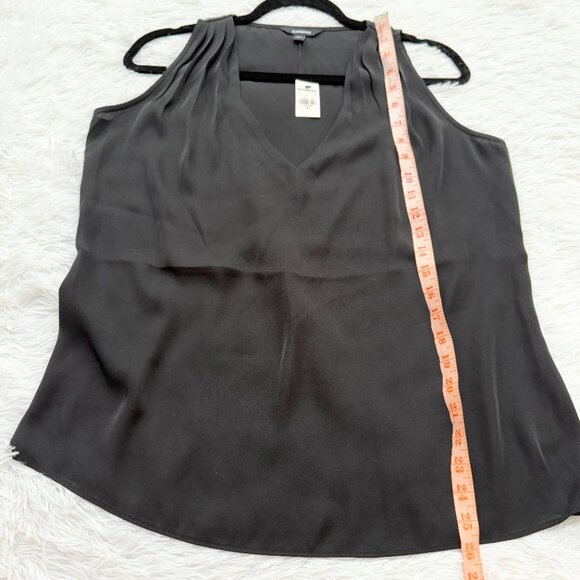 Women Express V Neck Sleeveless Lightweight Blouse in Black Size Small - Picture 6 of 7